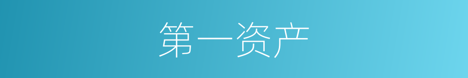 第一资产的同义词