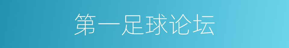 第一足球论坛的同义词