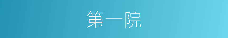 第一院的同义词