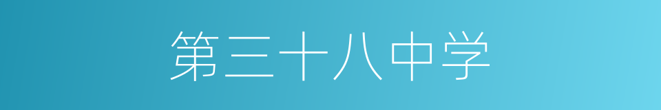 第三十八中学的同义词