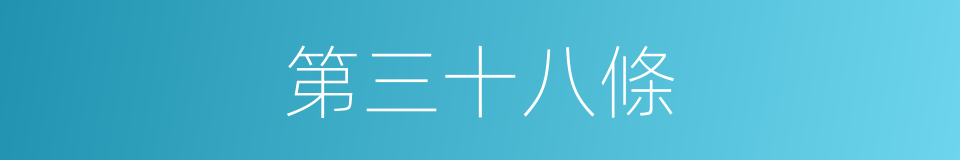 第三十八條的同義詞