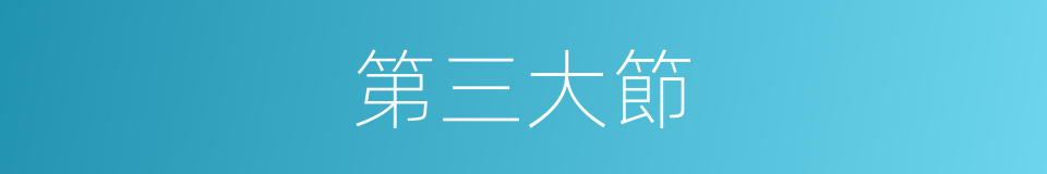 第三大節的同義詞