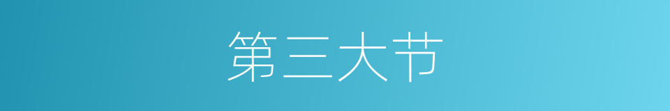 第三大节的同义词