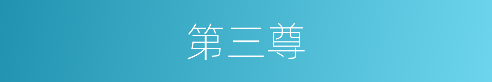 第三尊的同义词