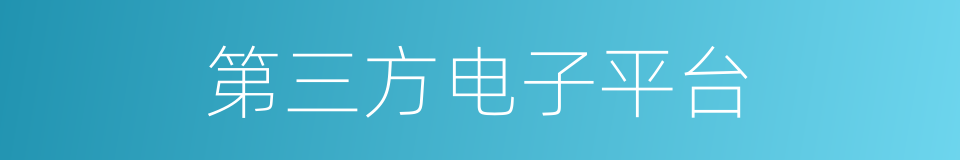 第三方电子平台的同义词