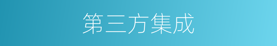 第三方集成的同义词