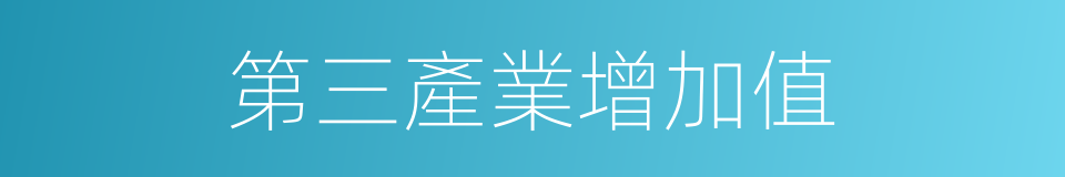 第三產業增加值的同義詞