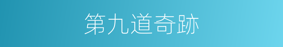 第九道奇跡的同義詞