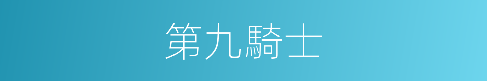 第九騎士的同義詞