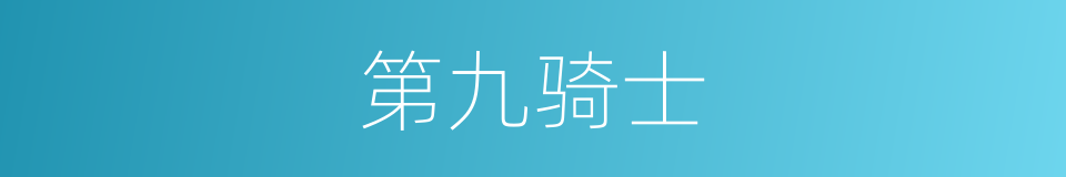 第九骑士的同义词
