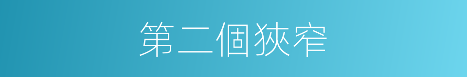 第二個狹窄的同義詞