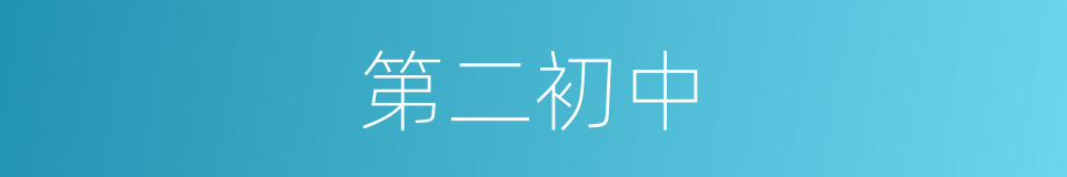 第二初中的同义词