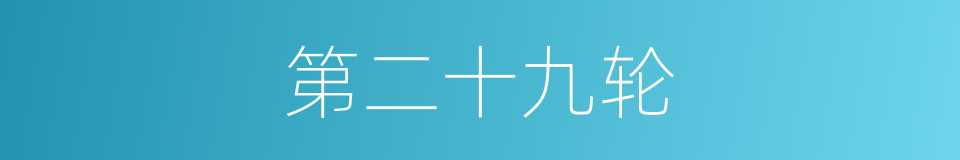 第二十九轮的同义词