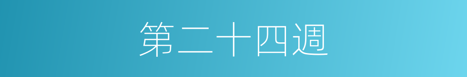 第二十四週的同義詞
