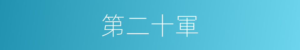 第二十軍的同義詞