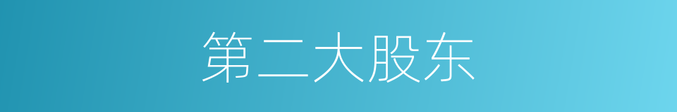 第二大股东的同义词
