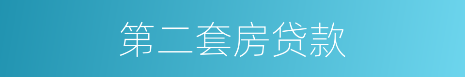 第二套房贷款的同义词