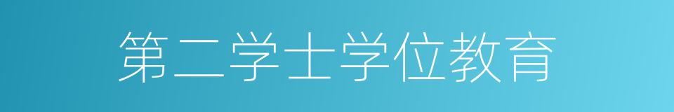 第二学士学位教育的同义词