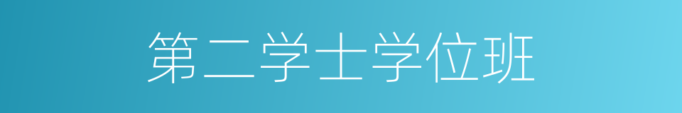 第二学士学位班的同义词