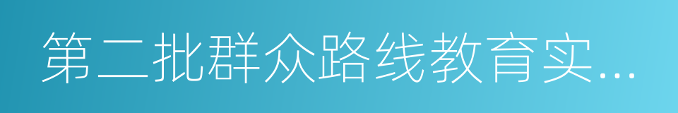 第二批群众路线教育实践活动的同义词