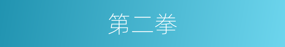 第二拳的同义词