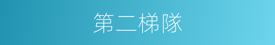 第二梯隊的同義詞