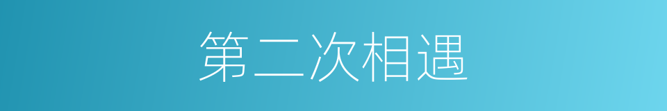 第二次相遇的同义词