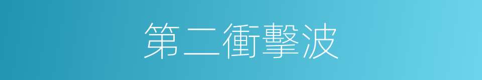 第二衝擊波的同義詞