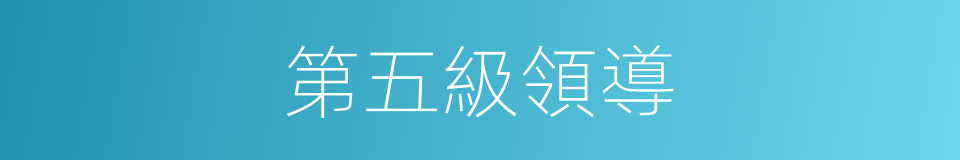 第五級領導的同義詞