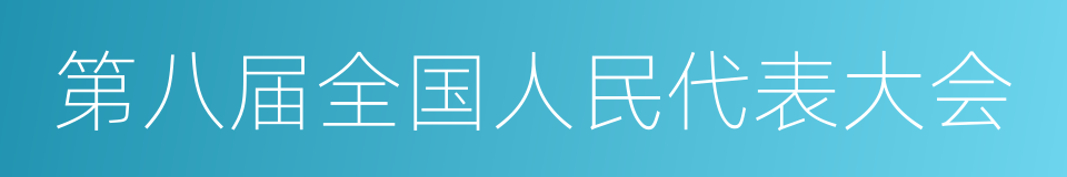 第八届全国人民代表大会的同义词