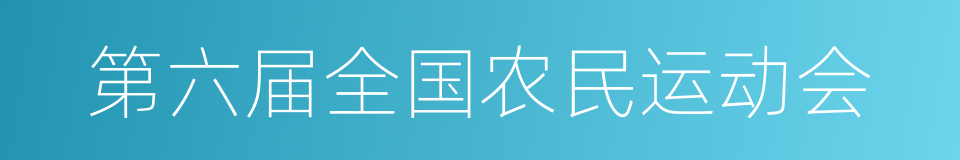 第六届全国农民运动会的同义词