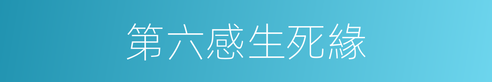 第六感生死緣的同義詞