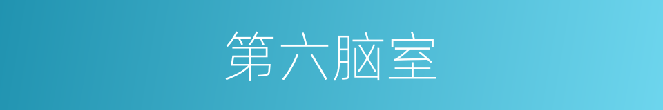 第六脑室的同义词