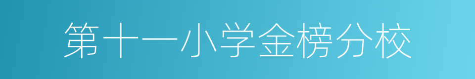 第十一小学金榜分校的同义词