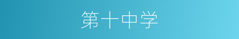 第十中学的同义词