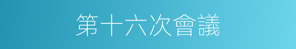 第十六次會議的同義詞
