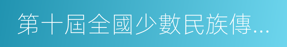 第十屆全國少數民族傳統體育運動會的同義詞