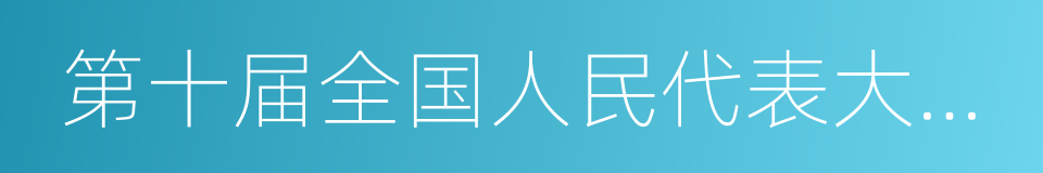 第十届全国人民代表大会代表的同义词