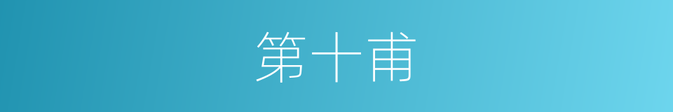 第十甫的同义词