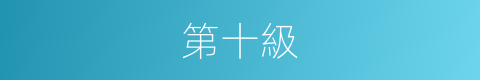 第十級的同義詞