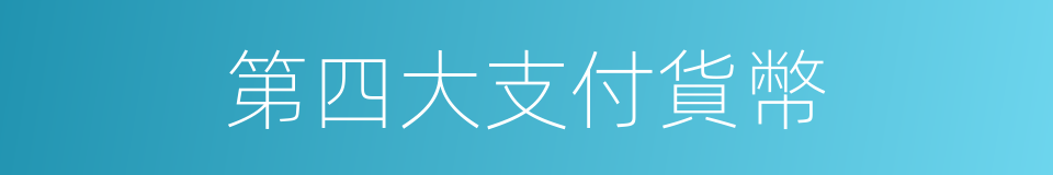 第四大支付貨幣的同義詞