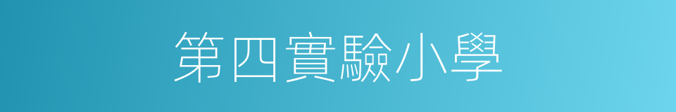 第四實驗小學的同義詞