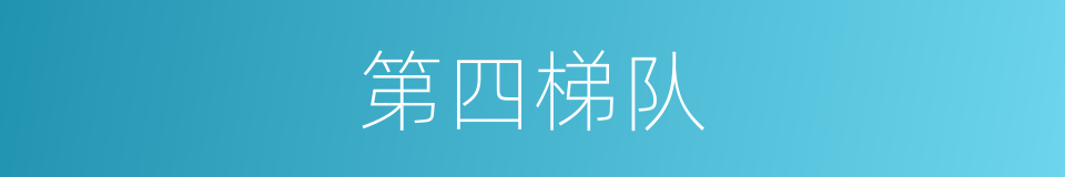 第四梯队的同义词