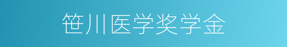 笹川医学奖学金的同义词