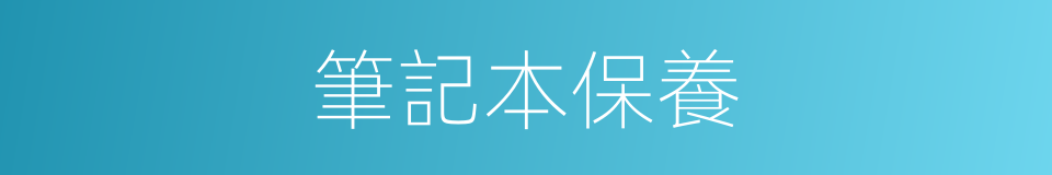 筆記本保養的同義詞