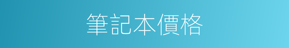 筆記本價格的同義詞