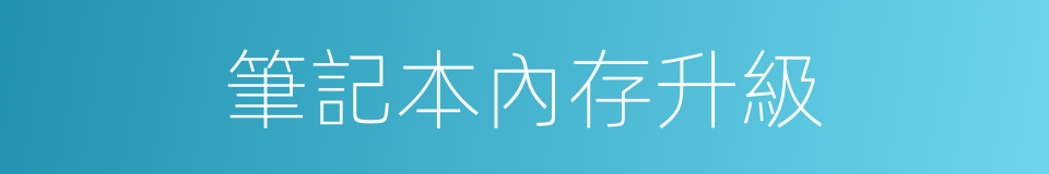 筆記本內存升級的同義詞