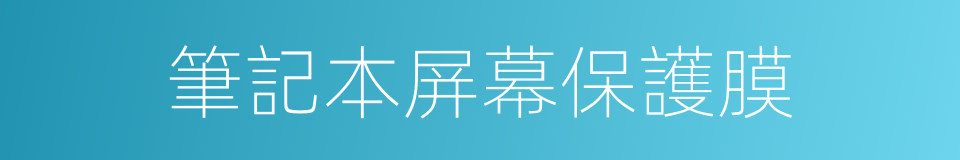 筆記本屏幕保護膜的同義詞