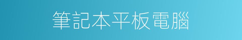 筆記本平板電腦的同義詞