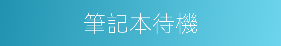 筆記本待機的同義詞